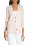 Tory Burch Madeline Merino Wool Cardigan In Ballet Pink