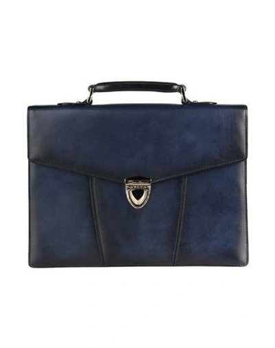 Santoni Work Bag In Dark Blue