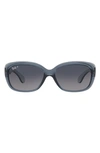 Ray Ban 58mm Polarized Sunglasses In Transparent Blue / Blue Polar