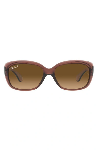 Ray Ban 58mm Polarized Sunglasses In Dark Brown / Brown Polar