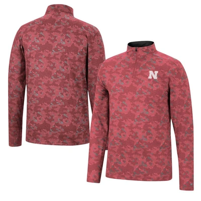 Colosseum Scarlet Nebraska Huskers Tivo Quarter-zip Jacket