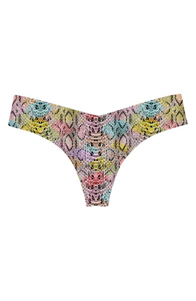 Commando Microfiber Thong In Pastel Snake