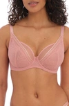 Freya High Apex Underwire Bra In Ash Rose