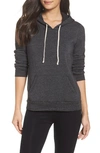 Alternative Classic Drawstring Pullover Hoodie In Eco Black