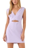 Endless Rose Cutout V-neck Minidress In Lilac