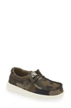 Hey Dude Kids' Wally Water Resistant Linen Shoe In Linen Camo