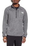 The North Face Canyonlands Quarter Zip Pullover In Medium Grey Heather