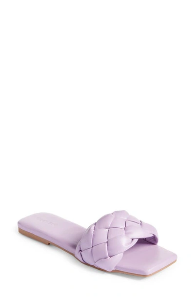Open Edit Lucca Slide Sandal In Purple Spray