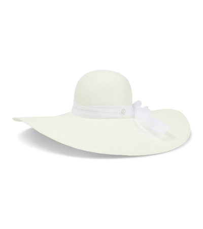 Maison Michel Bridal Blanche Summer Hat In White