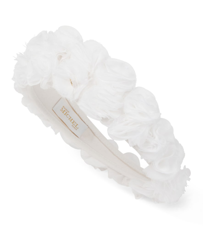 Maison Michel Bridal Constance Tulle Headband In White