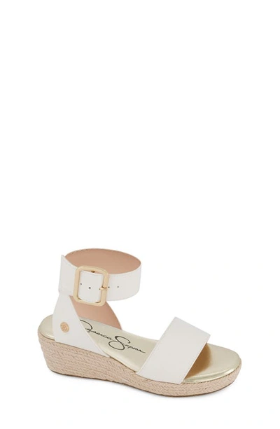 Jessica Simpson Kids' Asha Espadrille Wedge Sandal In White