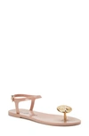 Katy Perry Women's Iconic Geli Toe Post Flat Sandals Women's Shoes In Sand Dollar Light Tan
