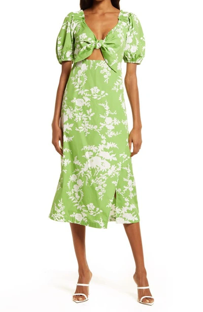 chelsea28 green dress Chelsea28 Sleeveless Brocade Midi Dress In Hunter Green - 40% Off
