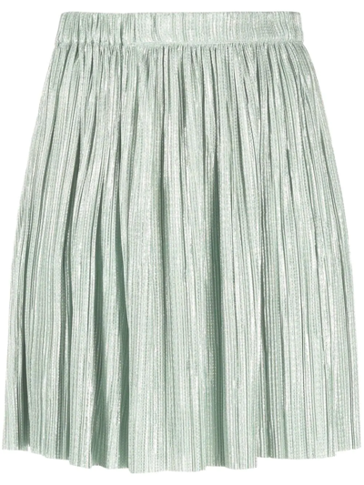 Sabina Musayev Nasserine Pleated Miniskirt In 绿色