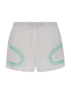 Adidas By Stella Mccartney + Net Sustain Truepace Striped Recycled Ripstop Shorts In White