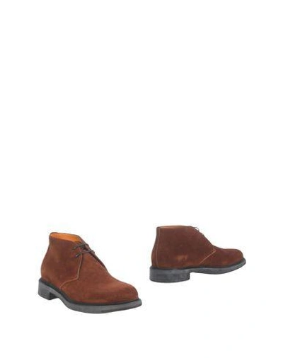 Santoni Ankle Boots In Brown