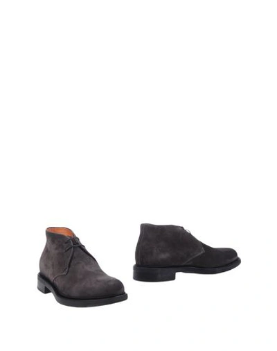 Santoni Ankle Boots In Lead