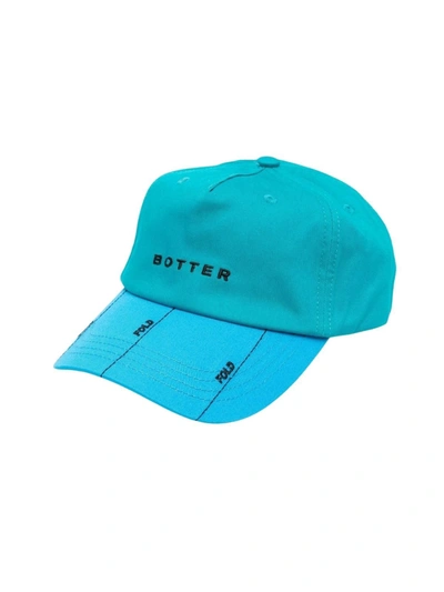Botter Two-tone Cotton Baseball Cap In Ocean Green Turquoise