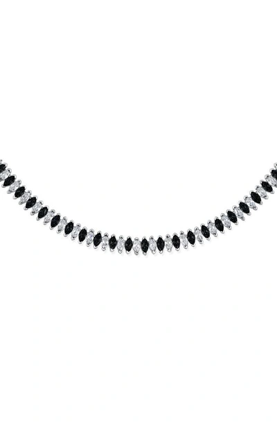 Bling Jewelry Bridal Marquis Cz Tennis Necklace In Gold-tone