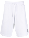 Marcelo Burlon County Of Milan Marcelo Burlon Logo-print Drawstring Bermuda Shorts In White