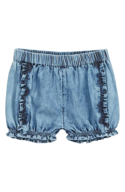 Tucker + Tate Babies' Ruffle Denim Shorts In Blue Ocean Wash