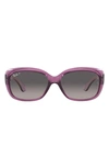 Ray Ban 58mm Polarized Sunglasses In Violet / Grey Gradient Polar