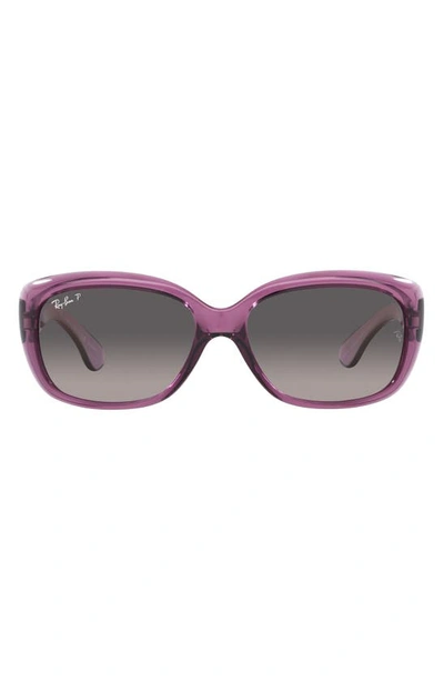 Ray Ban 58mm Polarized Sunglasses In Violet / Grey Gradient Polar