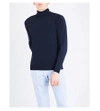 John Smedley Richards Turtleneck Wool Jumper In Midnight