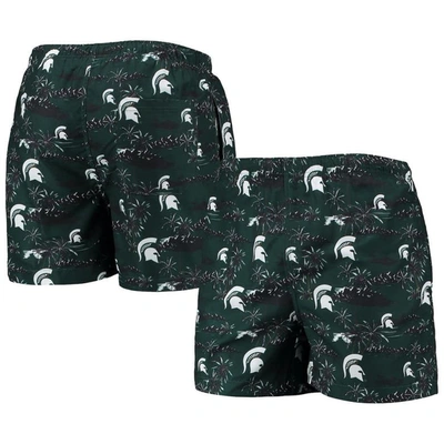 Foco Green Michigan State Spartans Island Palm Swim Trunks