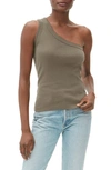 Michael Stars Kelly One-shoulder Top In Olive