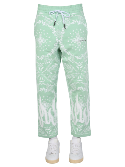 Vision Of Super Jogging Pants With Paisley Pattern In Green