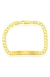 Simona Curb Chain Id Bracelet In Gold