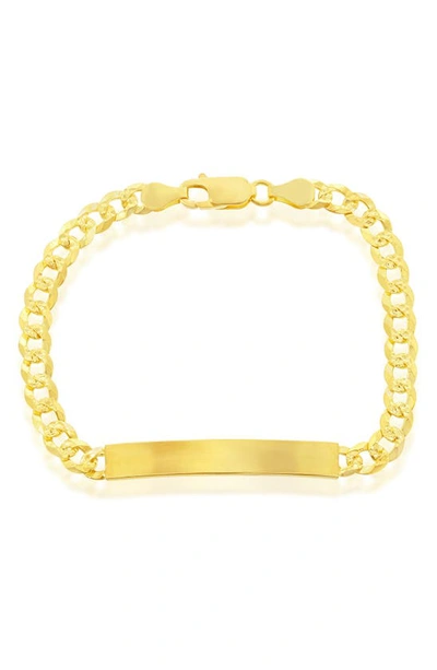 Simona Curb Chain Id Bracelet In Gold