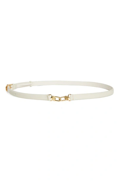 Totême Croc Embossed Leather Belt In Ivory 160