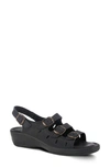 Flexus By Spring Step Willa Multistrap Slingback Sandal In Black