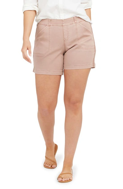 Spanx 6-inch Twill Shorts In Mauve