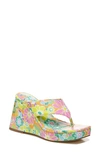 Circus By Sam Edelman Moira Wedge Sandal In Orange Cream/ Wasabi Multi