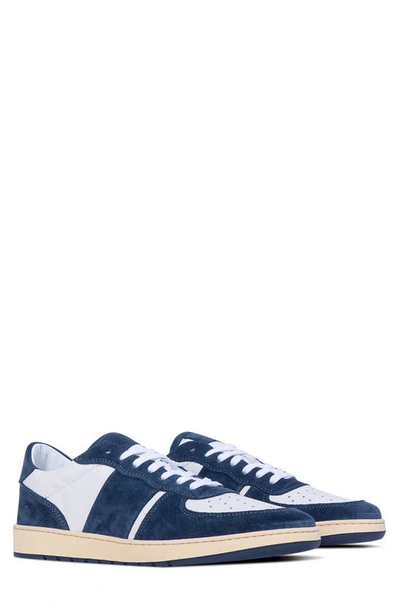 Collegium Pillar Destroyer Low Top Sneaker In White/ Navy