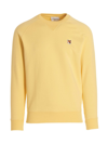 Maison Kitsuné Fox-patch Cotton Sweatshirt In Yellow