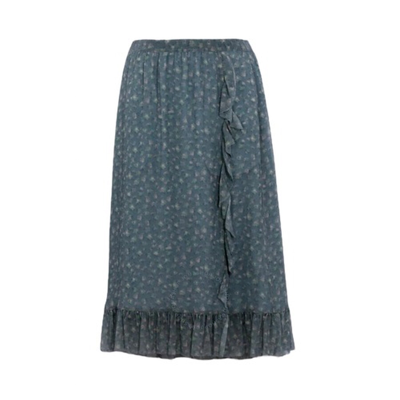 Coach Crepon Skirt In Color<lsn_delimiter>grey/pale Pink