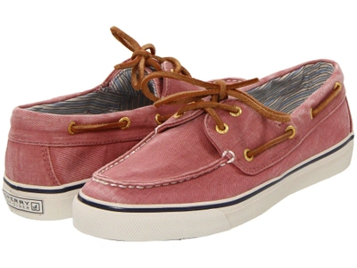 Sperry Bahama 2-eye In Washed Red Salt/washed Canvas | ModeSens