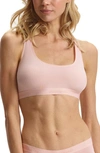 Commando Logo Tape Racerback Sports Bra In Apricot