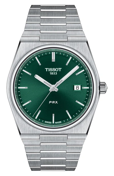 Tissot Gents Prx Green Dial Bracelet Watch In Green/silver