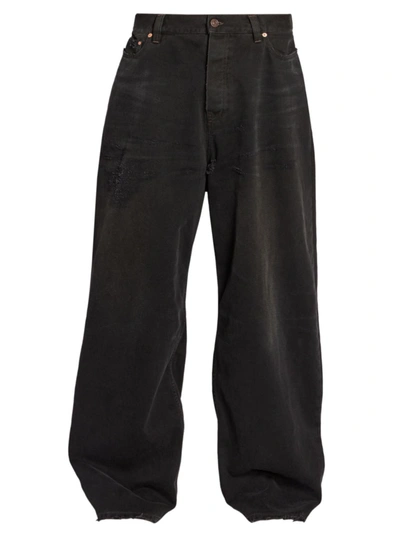 Balenciaga Patched Pockets Baggy Jeans In Schwarz | ModeSens