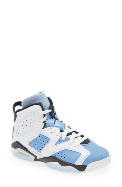 Jordan Air  6 Retro High Top Sneaker In Blue/ White/ Black/ Navy