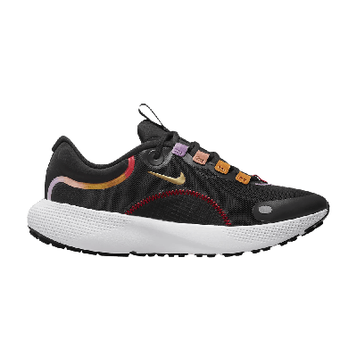 Nike React Escape Run Women's Road Running Shoes In Black,siren Red,magma Orange,metallic Gold