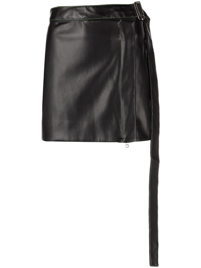 Eckhaus Latta High-waisted Belted Mini Skirt In Black