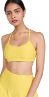 Beyond Yoga Space Dye Slim Racerback Sports Bra In Yellow