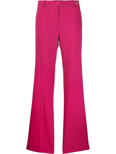 Versace Medusa Head Flared Trousers In Pink