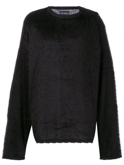 Yuiki Shimoji Faux-fur Pullover - Black